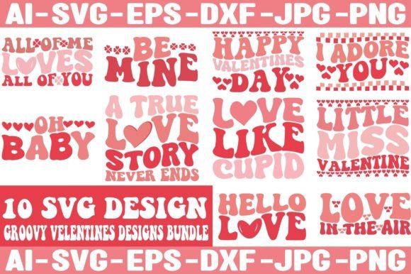 Review: 10 Valentines Groovy SVG Designs Bundle
