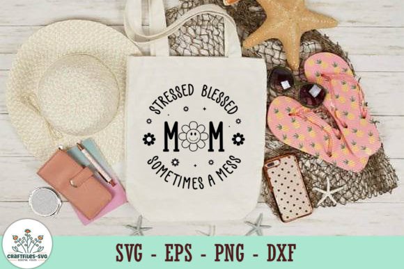 Review: Mom Stressed Blessed Retro SVG for Embroidery