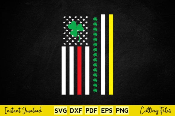 Review: Shamrock Vintage Irish American Flag SVG for Embroidery