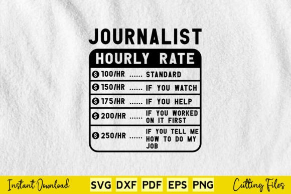 Reviewing the Funny Journalist Hourly Rate Design